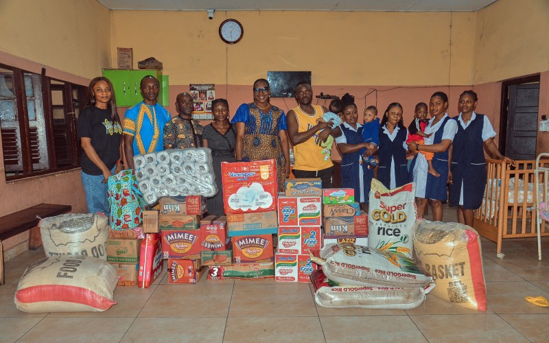DONATION OF FOOD ITEMS, TOILETRIES AND CASH TO LESS PRIVILEGED HOMES AND GROUPS..